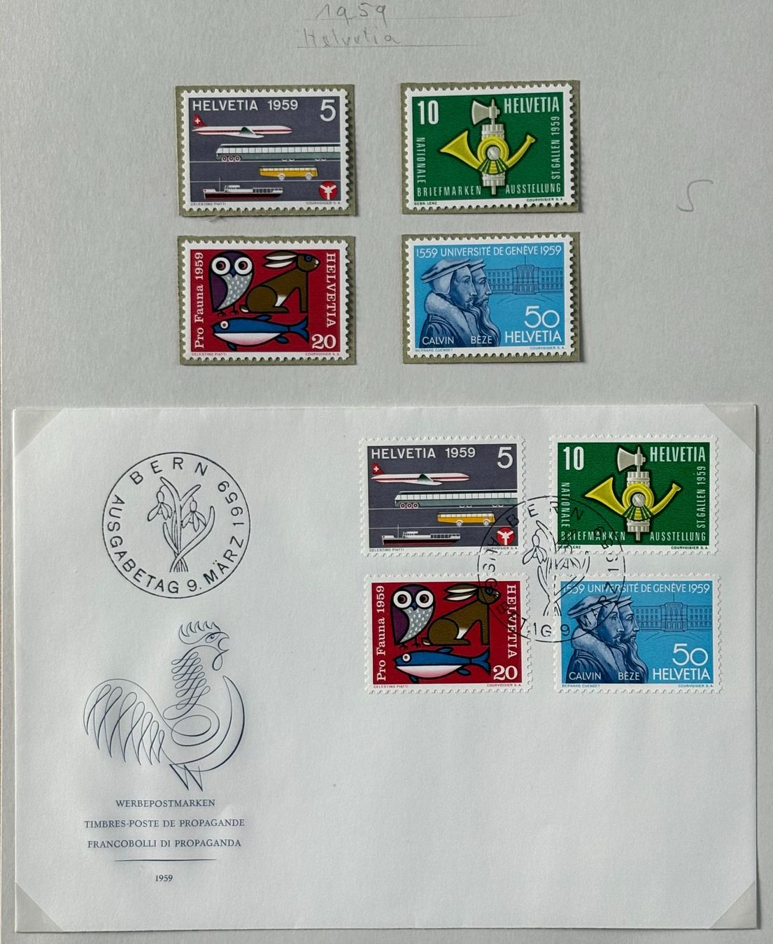 Tutti i francobolli: LOT SCHWEIZE BRIEFMARKEN 1959 – Usato da Ostermundigen venduto da Heavenmaus75