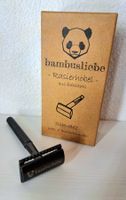 Bambusliebe Rasierhobel Schwarz, inkl. 5 Rasierklingen. Neu