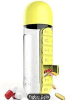 Trinkflasche mit Tablettenfächer
