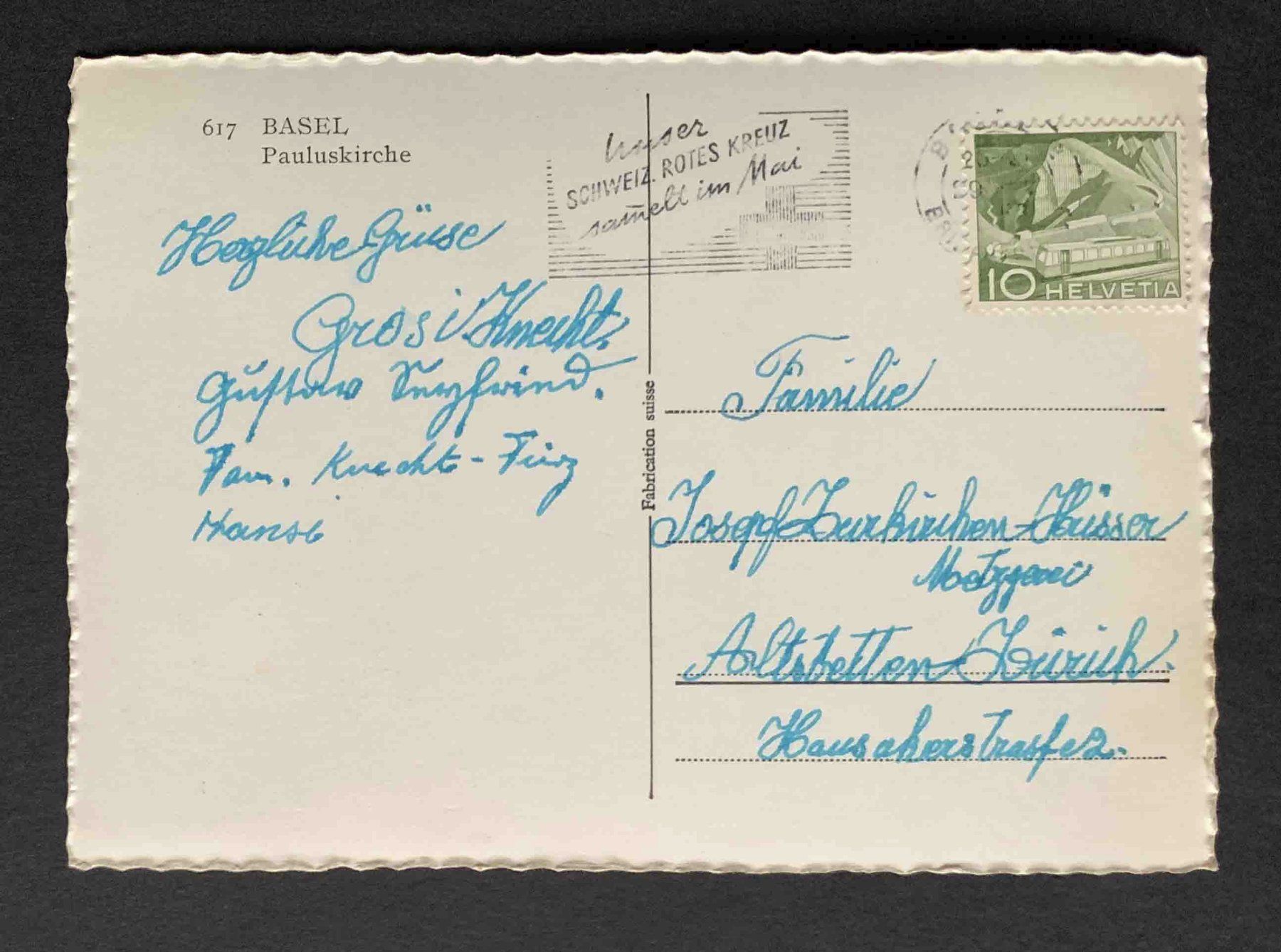 Ansichtskarten: AK Basel Pauluskirche – Gebraucht aus Goldau von artelier1 1