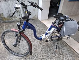 E-Bike Flyer 36V blau mit Gepäcktasche gebrauchter Zustand
