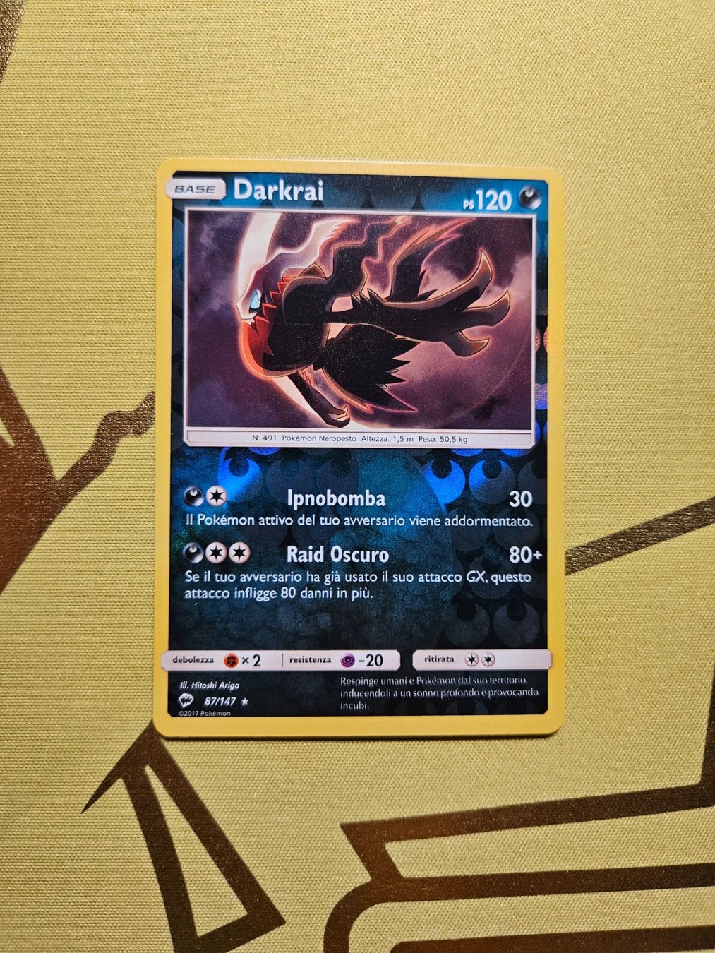 Pokémon Carte collezionabili: Burning Shadows - Darkrai – Usato da Bellinzona venduto da Pokemarco