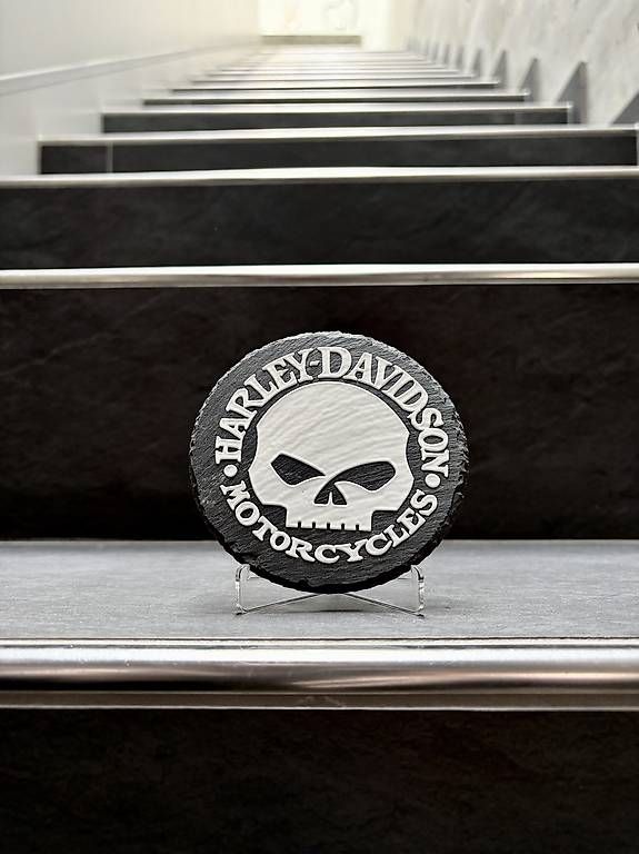 Sottobicchieri: Schieferuntersetzer "Harley Davidson" – Usato da Rickenbach ZH venduto da Pumba_500 1