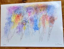 LUC LATHION - Dessin original signé, 2001