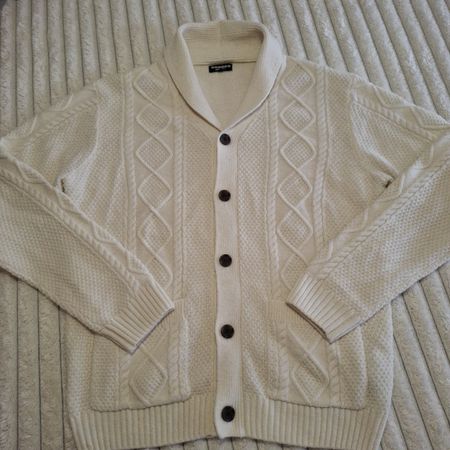 BONOBO INSTINCT – Cardigan homme torsadé écru – L