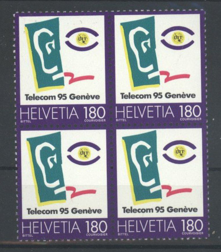 Tutti i francobolli: 1995, Sonderpostmarken II Telecom, Viererblöcke ** – Usato da Willisau venduto da Vollstempel