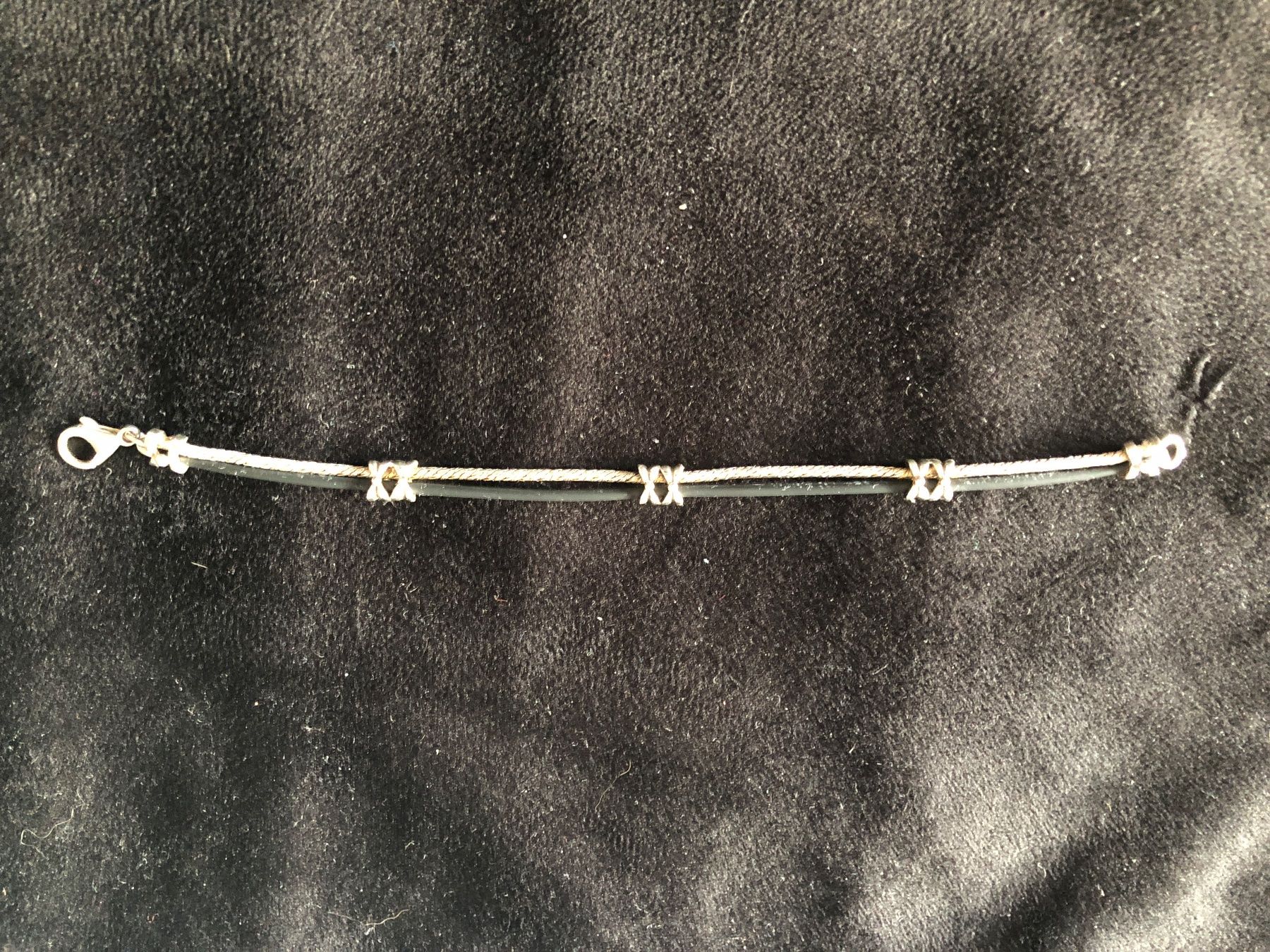 Bracciali & Braccialetti: Sterling Silber 925 Armband Kautschuks 18cm – Usato da Läufelfingen venduto da Original100
