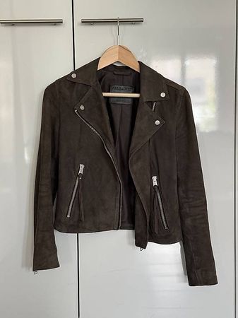 Allsaints Suede Wildleder Jacke Dalby Grösse EU 36