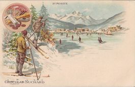 Karte St. Moritz (Chocolat Suchard)