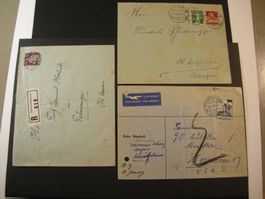24.II.19./3.V.29./27.VII.51, 3 ALTE BRIEFE 1x MORRISTOWN USA