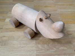 Antique NaeF Wood Rhinoceros toy