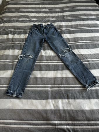 Zara Jeans Damen Grösse 32 Ripped Look Top Zustand