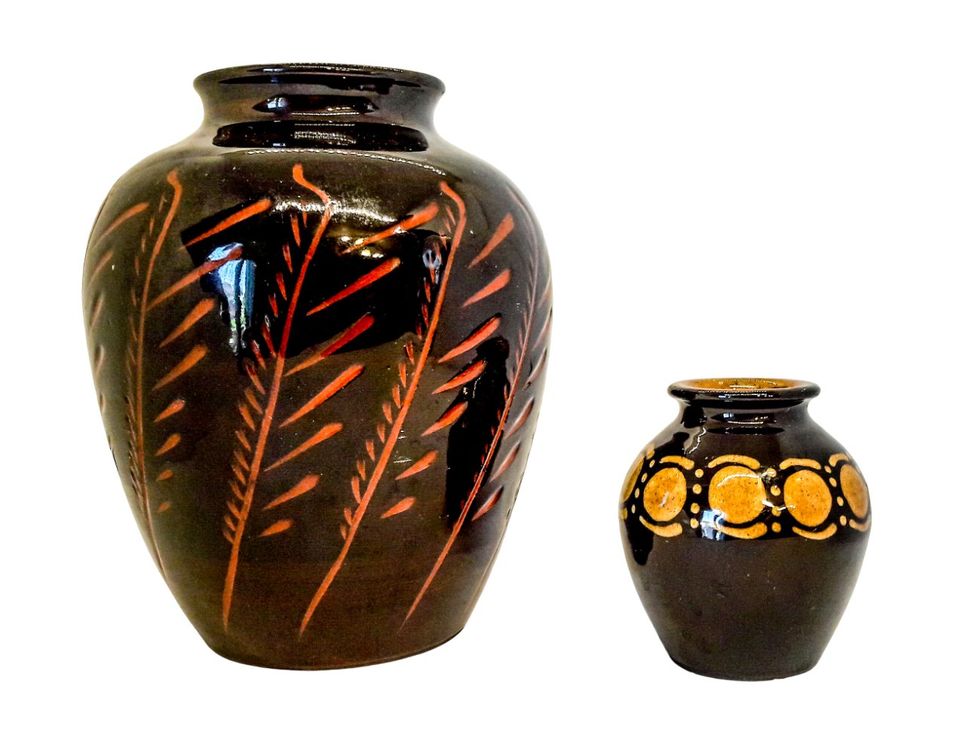 Bonfol vase signé 15cm + Bieri Hansruedi mini vase (Gebraucht) in ...