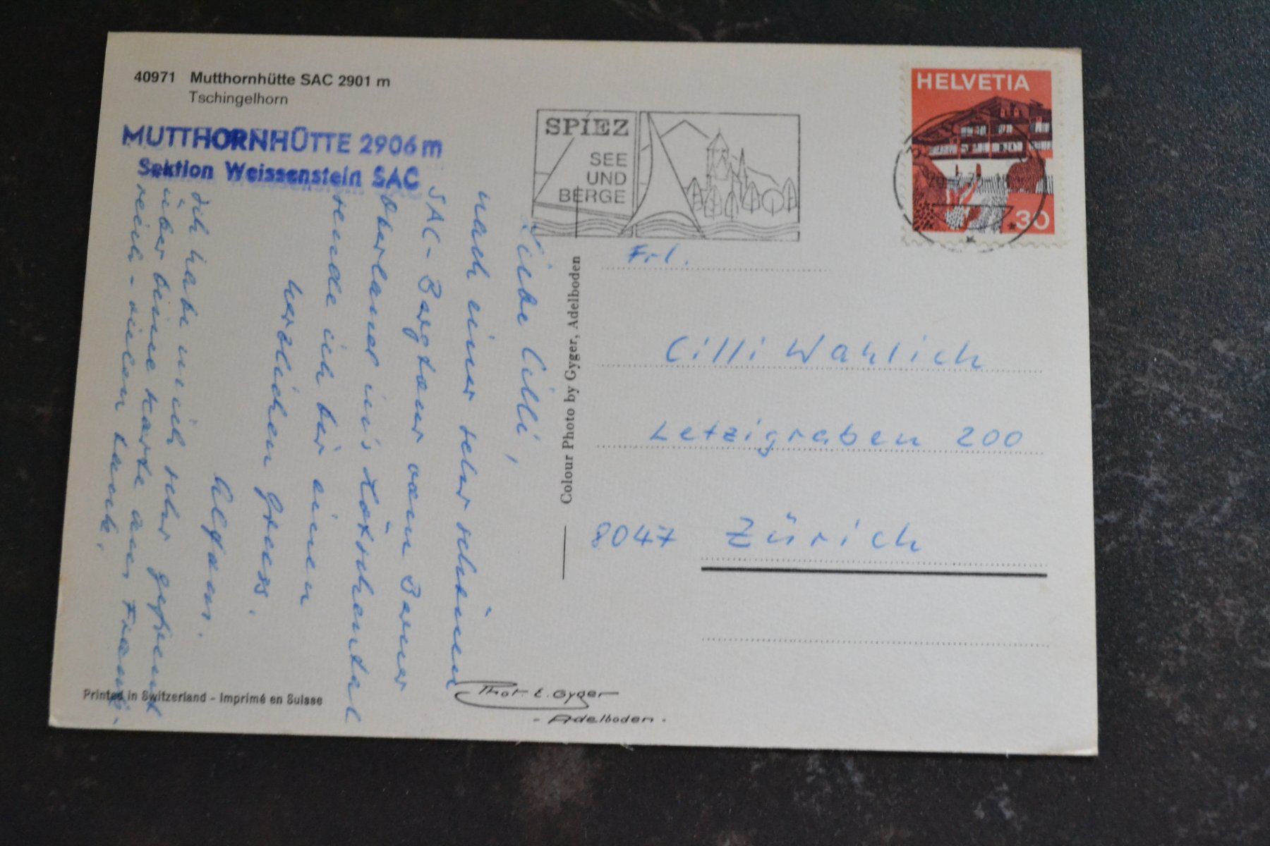 Cartoline postali: AK Mutthornhütte BE – Usato da Beinwil am See venduto da kajak55 1