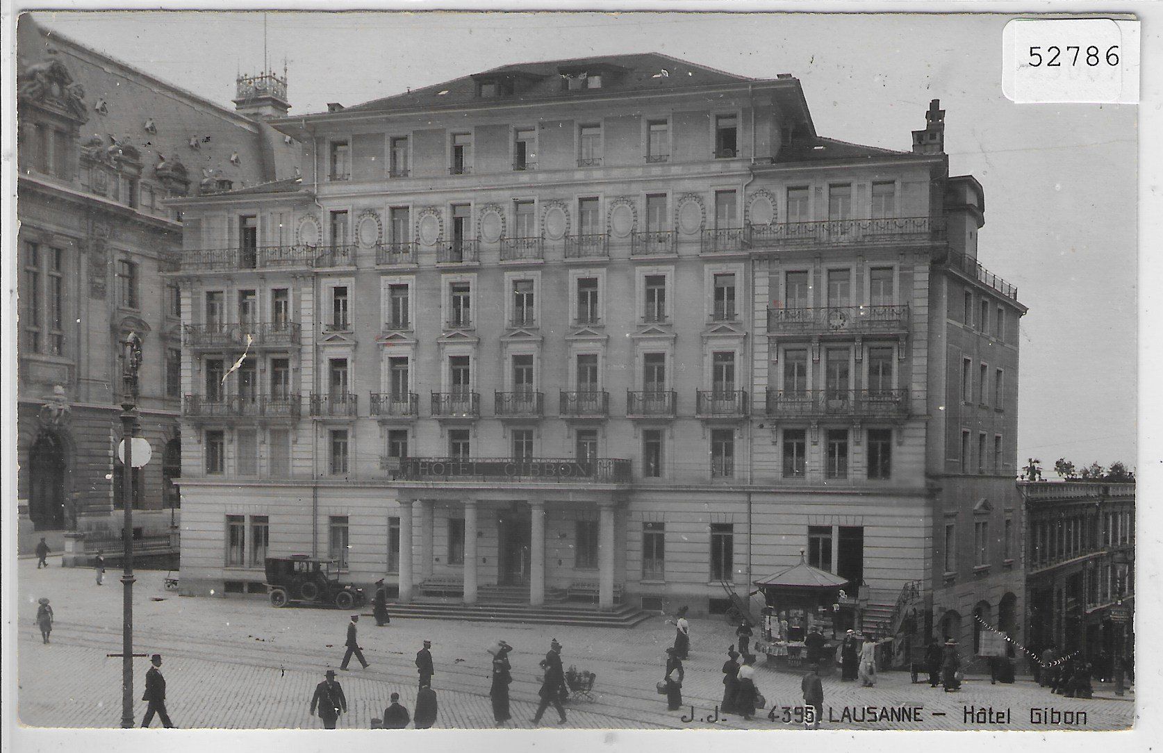 Cartoline postali: Lausanne - Hotel Gibon - animee – Usato da Ettingen venduto da Kartenplanet