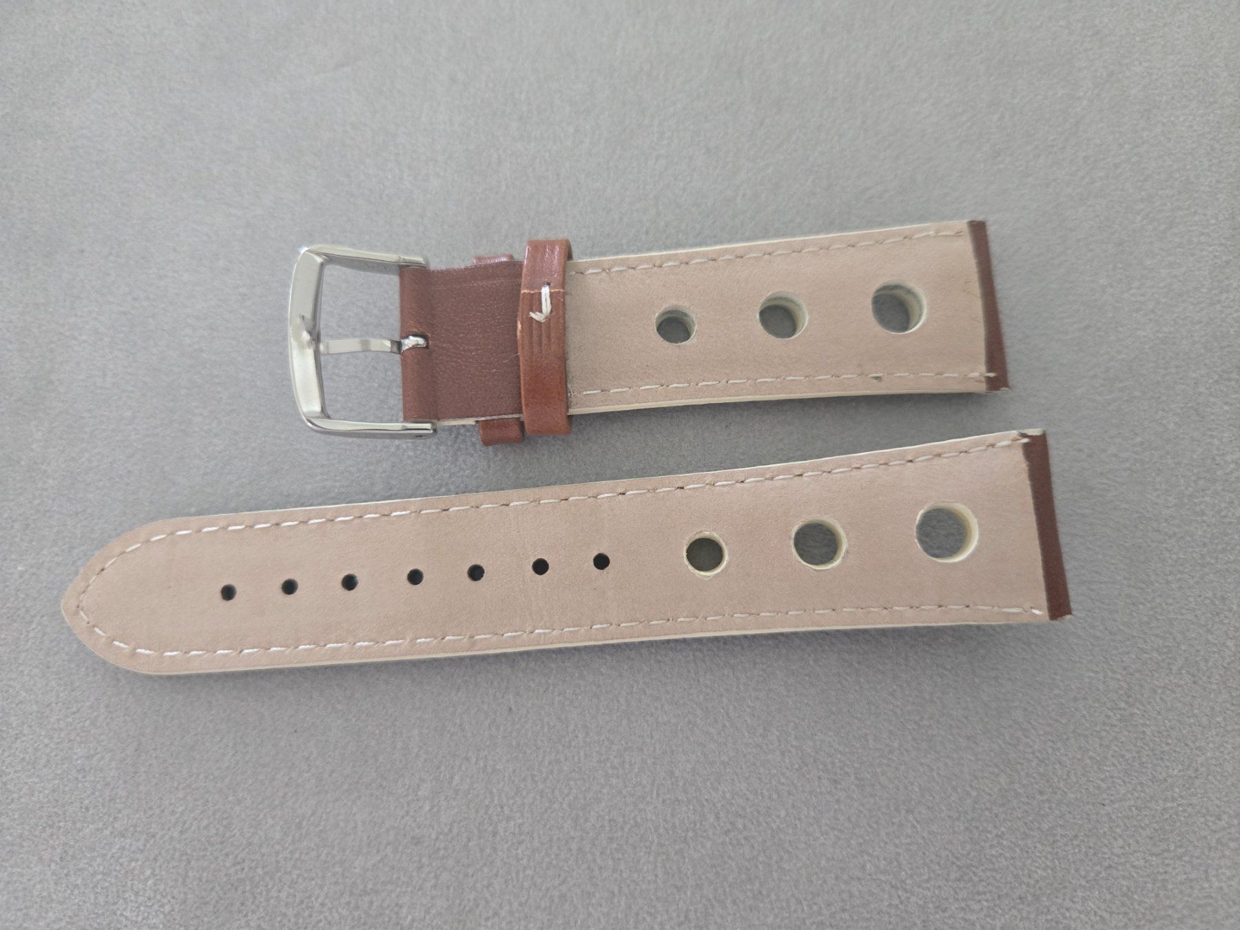 Bracciali & Braccialetti: Uhrenarmband Leder 22mm braun – Usato da Chabrey venduto da Horology 1