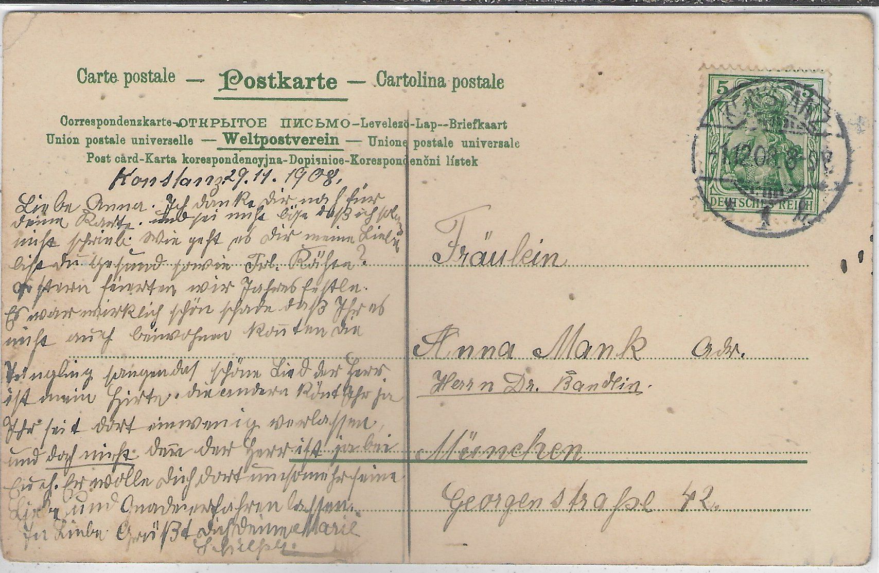 Cartes postales: Konstanz - Evang. Kirche – D'occasion à Ettingen par Kartenplanet 1