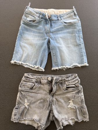 2er Set C&A Jeans Shorts, Gr. 140
