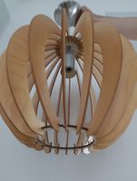 Decken-Hängeleuchte Holz/Metall, Ø 30 cm, Hängung 80 cm