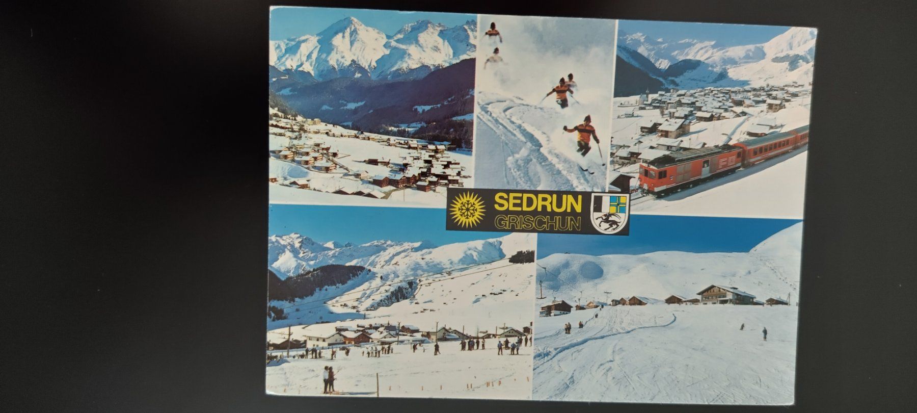 Vintage Sedrun-AK, Bahn, Graubünden, Winter dat.1983 (Gebraucht) in ...