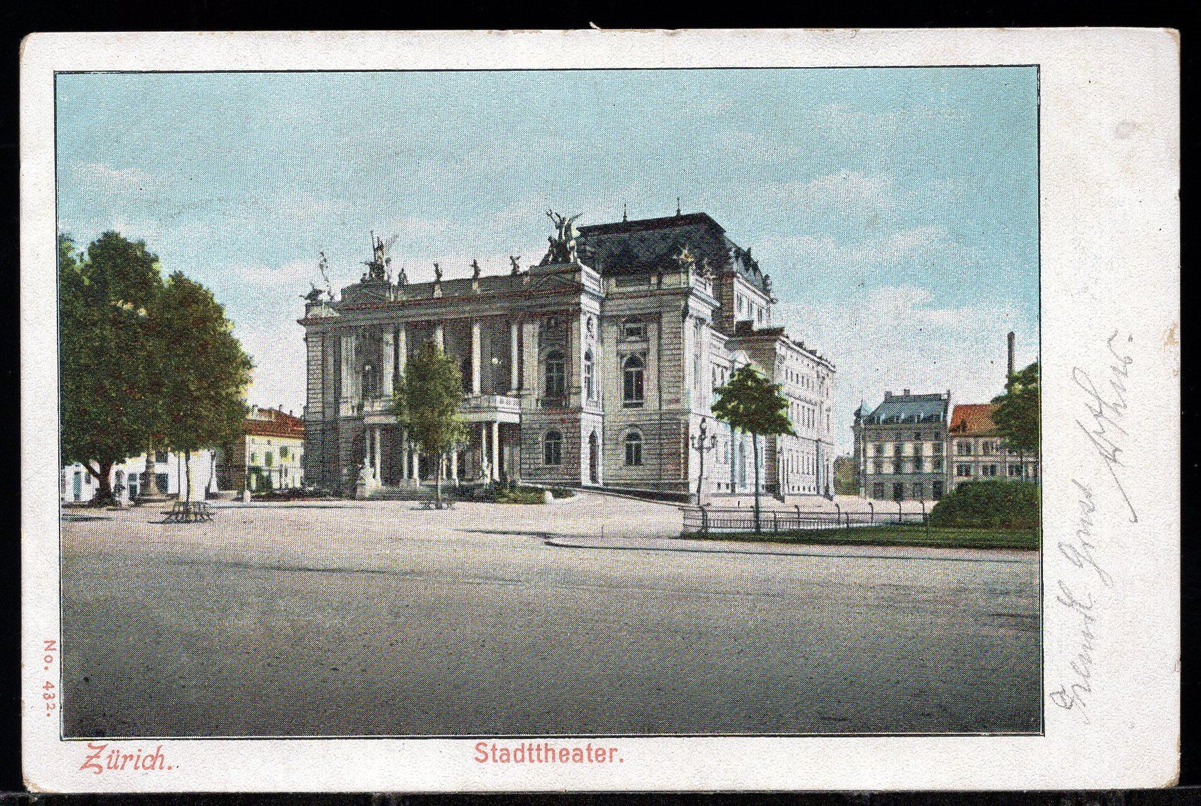 Cartoline postali: Zürich  Stadttheater   1902 – Usato da Aarau venduto da kufi44
