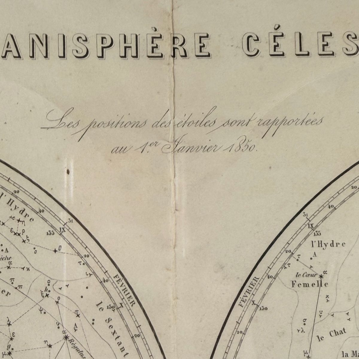 Cartine & Atlanti: Grand planisphère céleste ancien École Polytechnique 78x58 – Usato da Vessy venduto da _Callidus_ 9