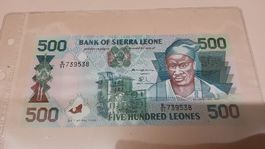 Sierra Leone 500 Leones, Jahrgang 1995, Sammlerstück