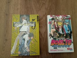 Manga Death Note Band 3 Boruto Band 1 guter Zustand