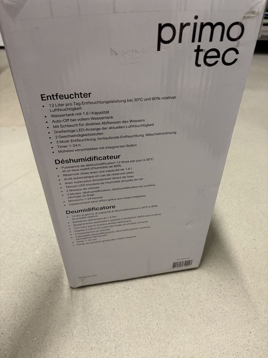 Luftentfeuchter: Luftentfeuchter PrimoTec Atacama 12L  – Neu (gemäss Beschreibung) aus Henau von martina_1998 4
