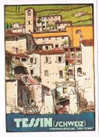 TESSIN, Ansichtskarte eines Plakats für die SBB 1927