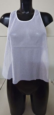 Mesh Top, weiss, in Gr. M Damen, neu. (nov410)