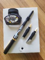 Kalligraphie-Set 6tlg. mit 3 Federn und Tinte neu
