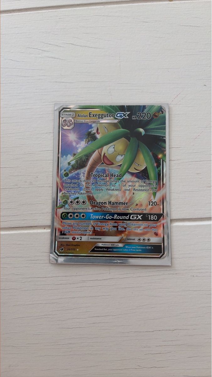 Pokémon Carte collezionabili: Alolan Exeggutor-GX 74/111 – Usato da Bottmingen venduto da fed_8spp