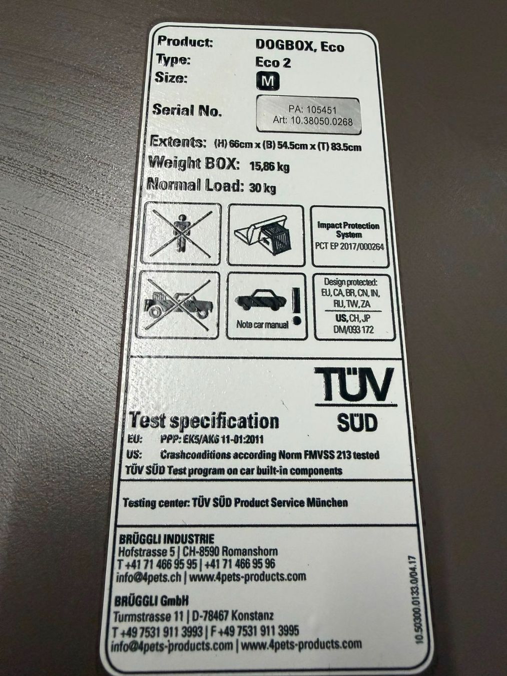 4pets Käfige, Transport & Sicherheit: 4pets ECO 2 M Dogbox Hundebox Auto – Gebraucht aus Goldach von silvan2468 2