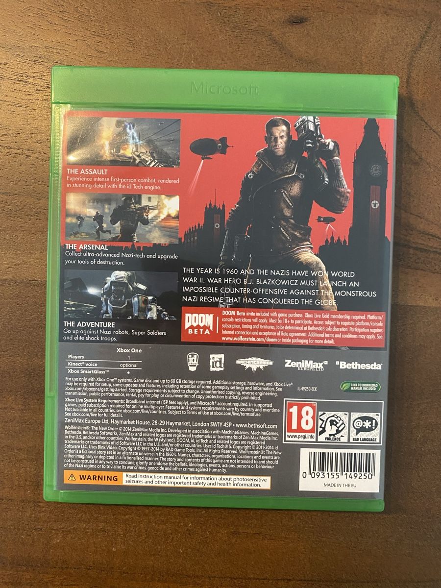 Microsoft Giochi: Wolfenstein: The New Order für Xbox One – Usato da Thunstetten venduto da Virus_33 2