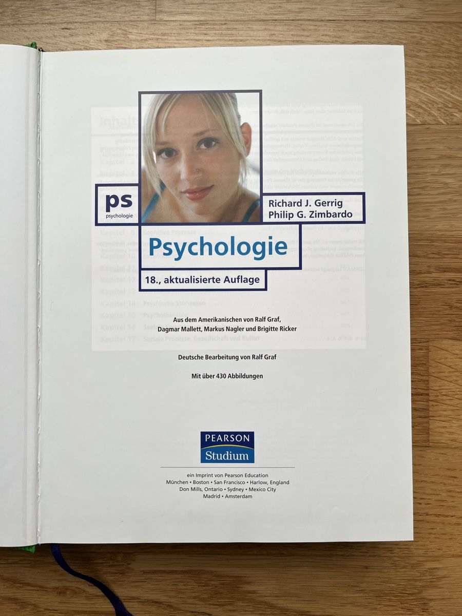 Libri: Psychologie (Gerrig/Zimbardo) – Usato da Zürich venduto da yeti044 1