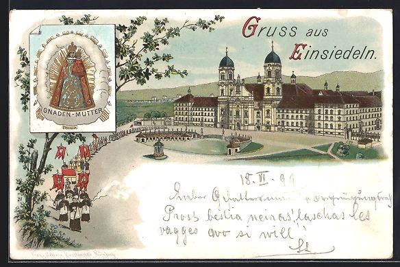 Cartes postales: Litho Einsiedeln, Gnaden-Mutter und Bisc – D'occasion à Berlin par bartko-reher