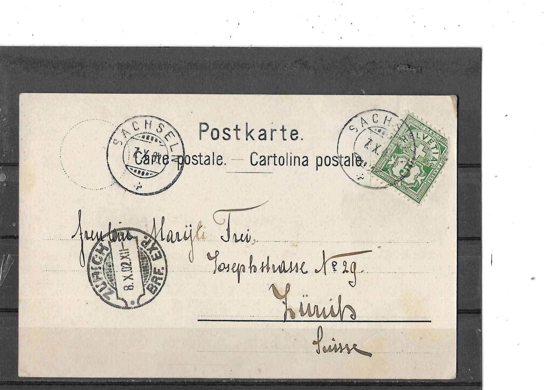 Cartoline postali: OW Sarnen 1902 Eidg. Schwing-und Aelplerfest – Usato da Schocherswil venduto da Wilare 1