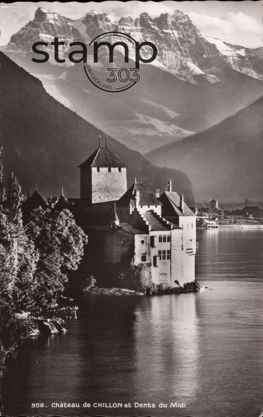 Ansichtskarten: 1958 AK Montreux Château de Chillon – Gebraucht aus Eggersriet von stamp303