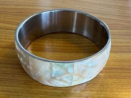 Armband Armreif Armring Perlmutt Vintage 60er 70er