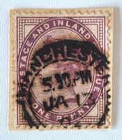 Briefmarke GB Queen Victoria 1881 Stempel Manchester 1902