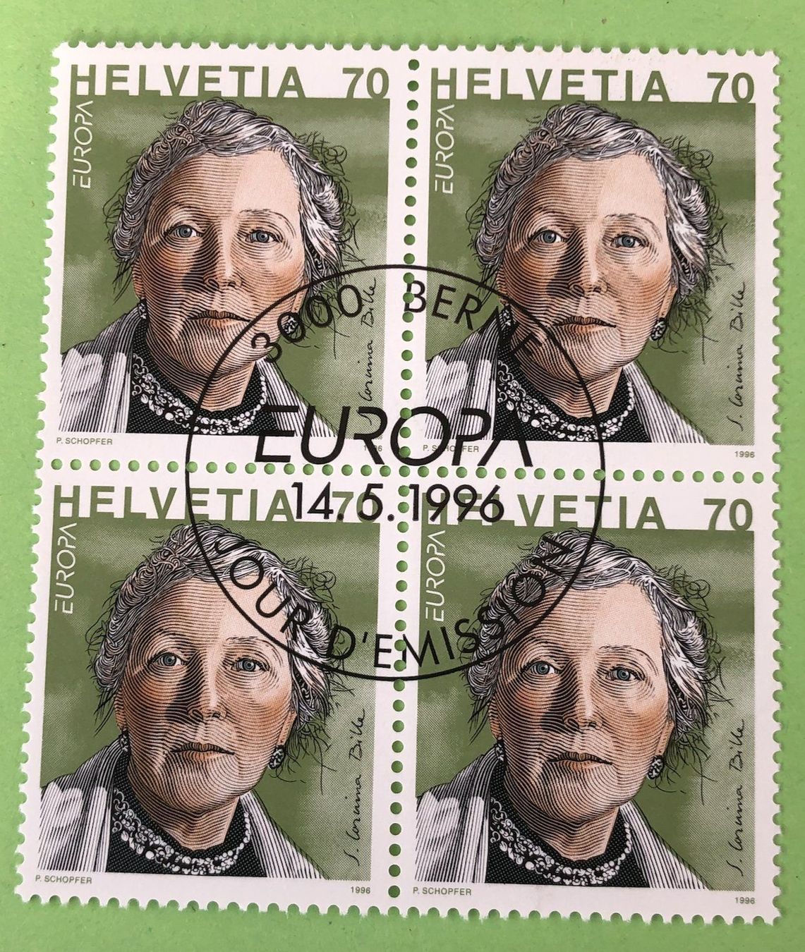 Tutti i francobolli: 4 er Block Nr.893 mit Vollstempel Bern – Usato da Aarau venduto da Billa007