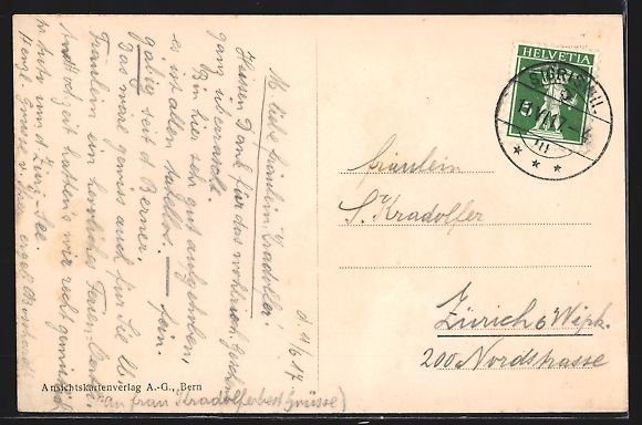 Cartoline postali: Sigriswil, Kirche mit weidenden Kühen – Usato da Berlin venduto da bartko-reher 1