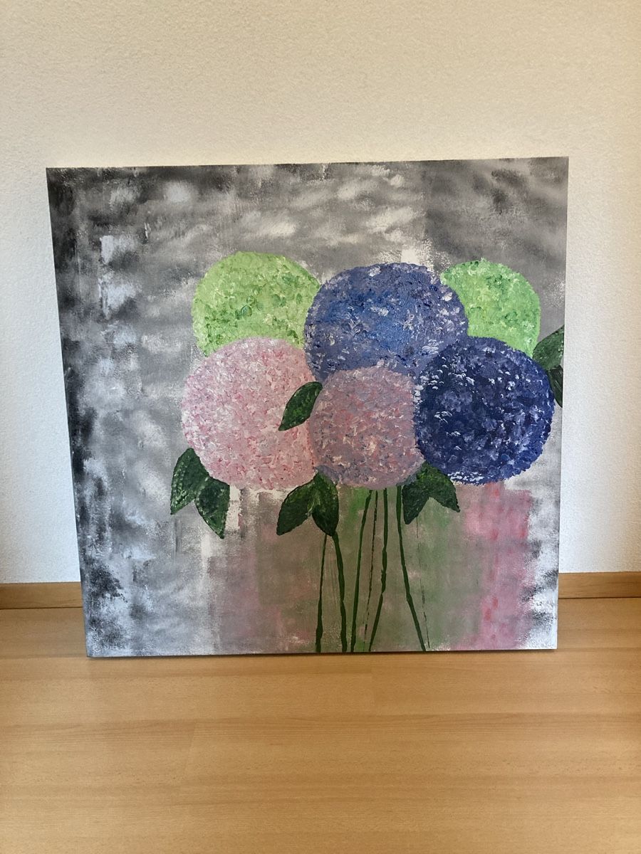 Tableaux: Acrylbild Hortensie – Neuf (Voir description) à Winkel par soblu01012