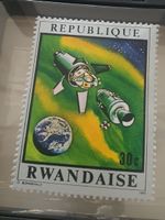 Ruanda Weltraum 1970, 30c Timbre, Moonmission, Luna Rwanda