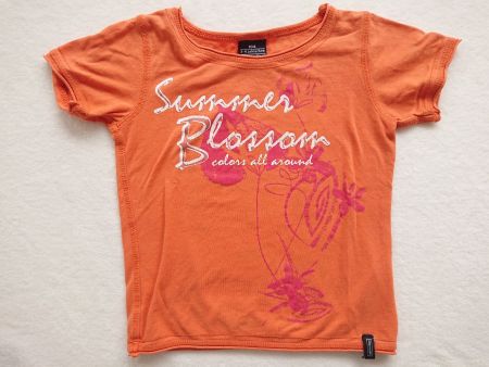 Mädchen T-Shirt Naturaline Gr. 104 Orange 100% Bio Baumwolle