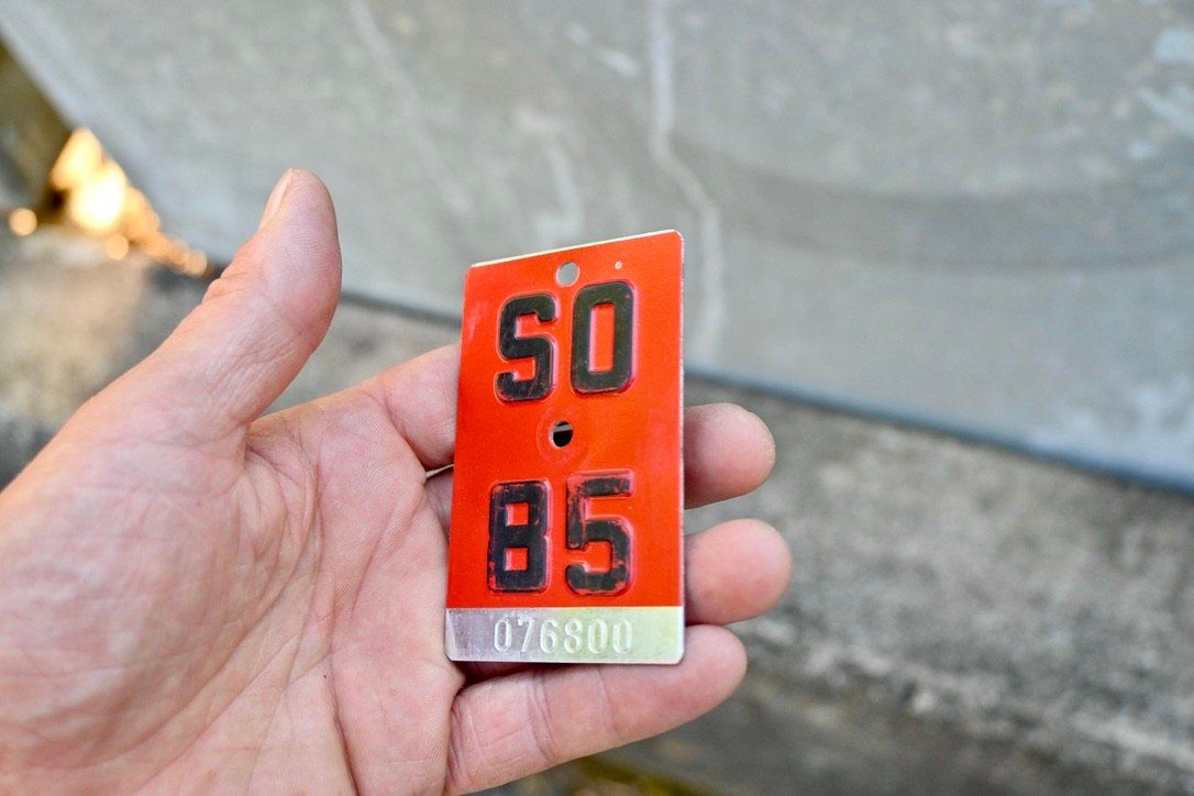 Insegne: Velonummer SO 85 von 1985 - Solothurn – Usato da Pfaffhausen venduto da mono_rec 3