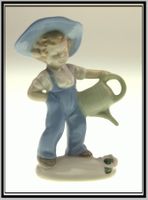 Gärtnerjunge mit Giesskanne GDR Gräfenthal Porzellanfigur 🍀