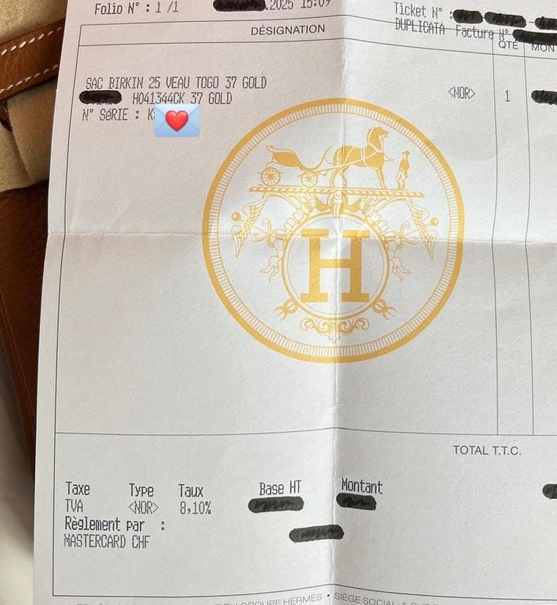 Hermès Taschen für Damen: NEW Birkin 25 Gold Togo – Neu und originalverpackt aus Genève von Allforless 3