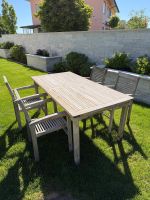 Teak Gartentisch mit 6 Stühlen und Kissen ☀️